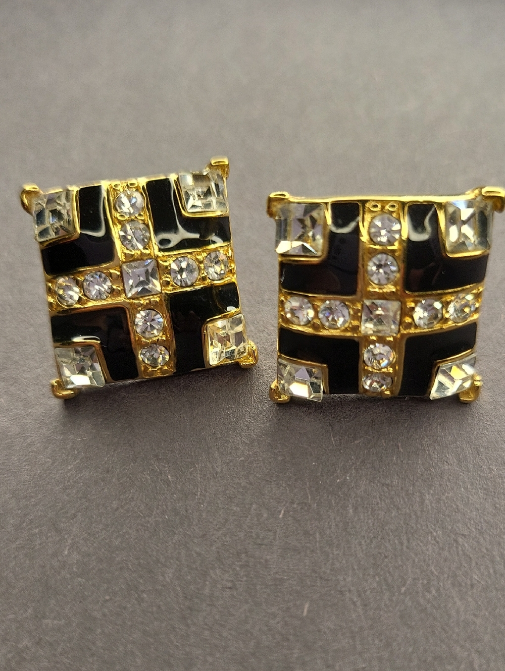 Monet Vintage Rhinestone Earrings